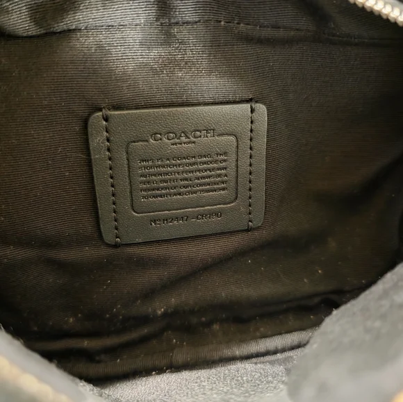 Coach Black Leather Belt Bag